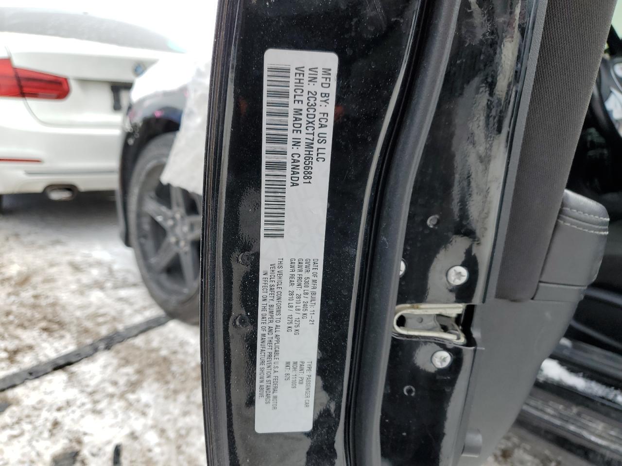 2021 Dodge Charger VIN 2C3CDXCT7MH656881 Copart auction photo, front end / rear end damage thumbnail 12
