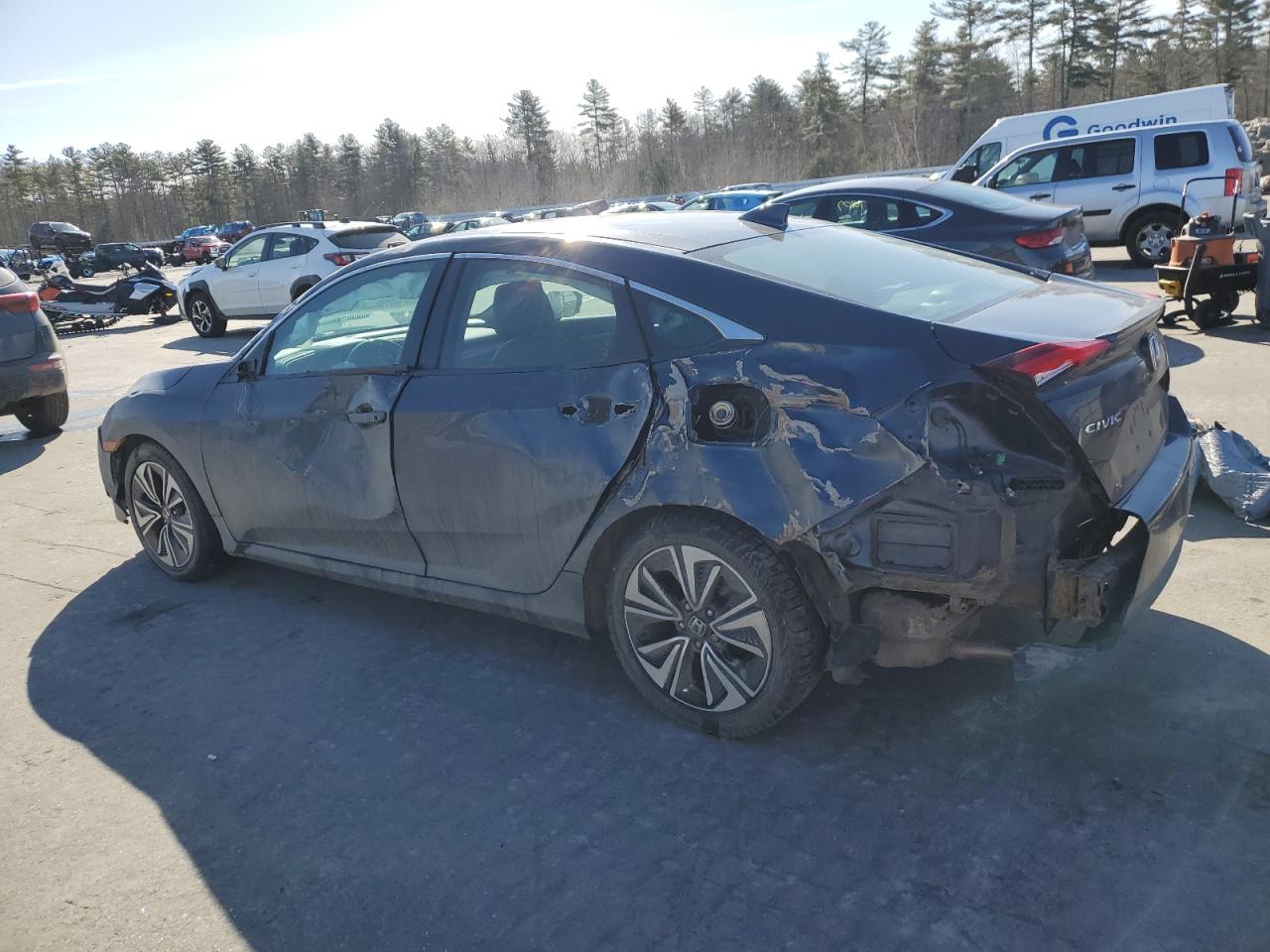 2016 Honda Civic VIN 19XFC1F73GE217345 Copart auction photo, all over damage thumbnail 2