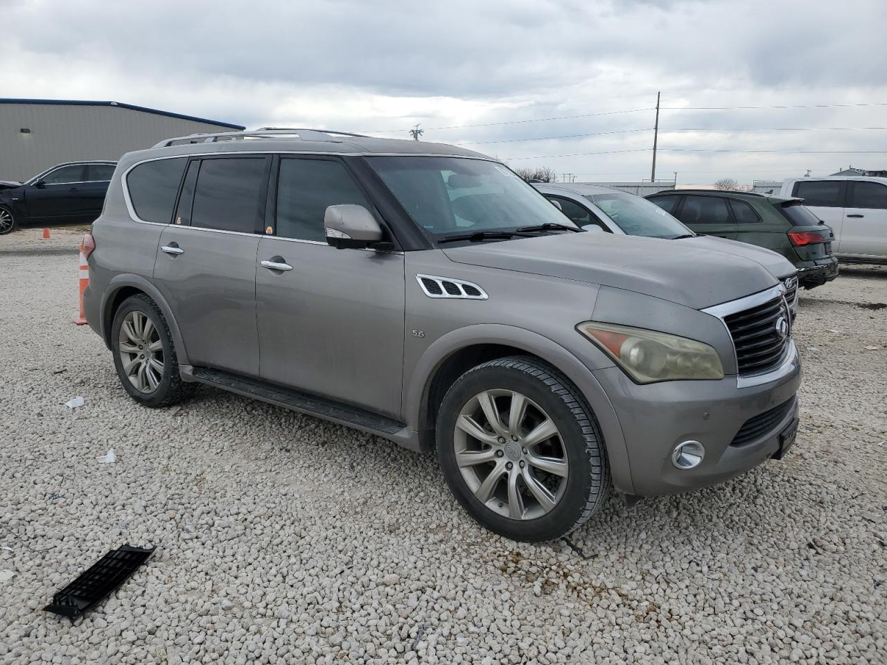 2014 Infiniti QX80 VIN JN8AZ2NF2E9551637 Copart auction photo, side damage thumbnail 4