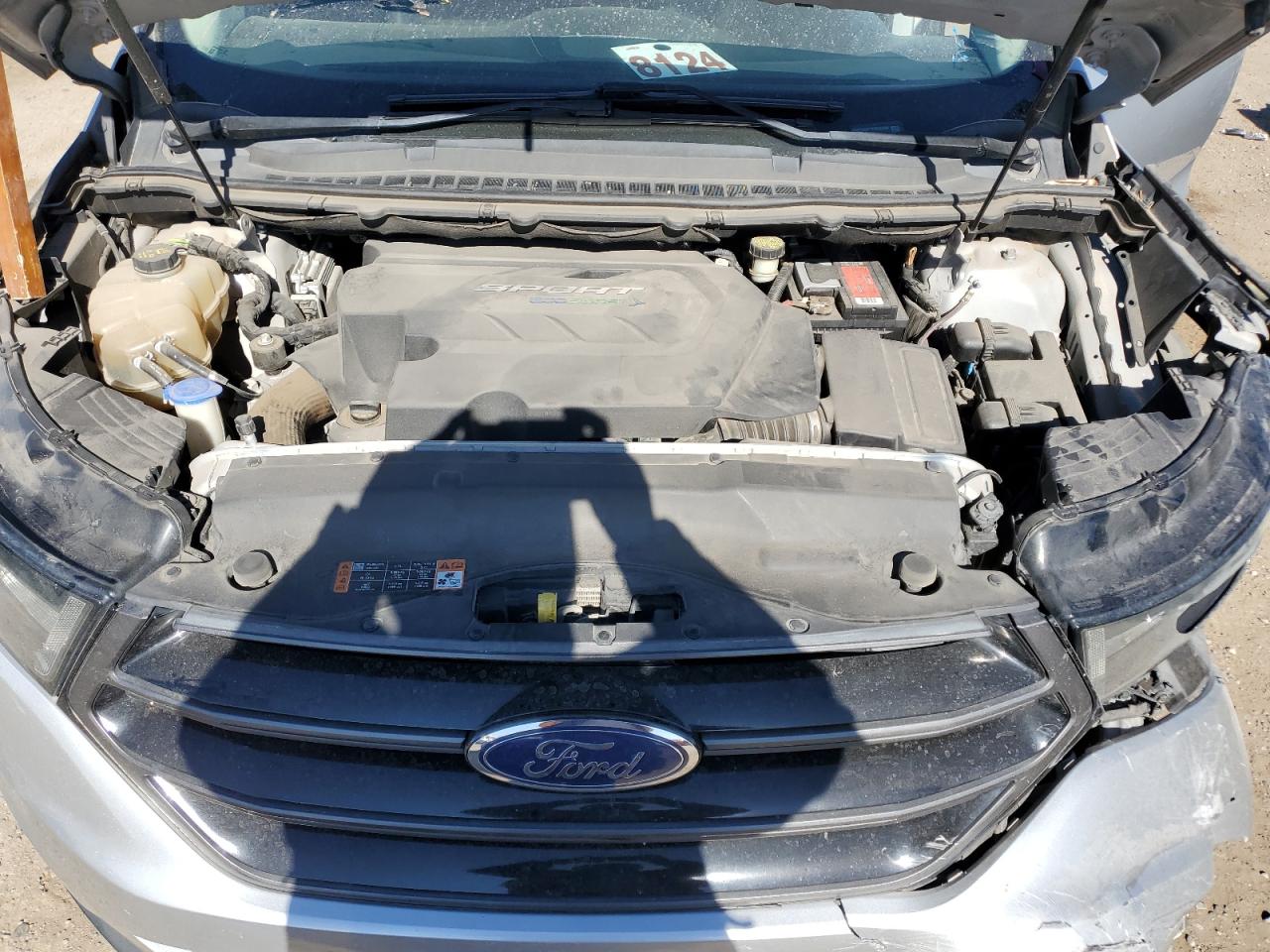 2015 Ford Edge VIN 2FMTK3AP1FBC40309 Copart auction photo, front end / undercarriage damage thumbnail 12