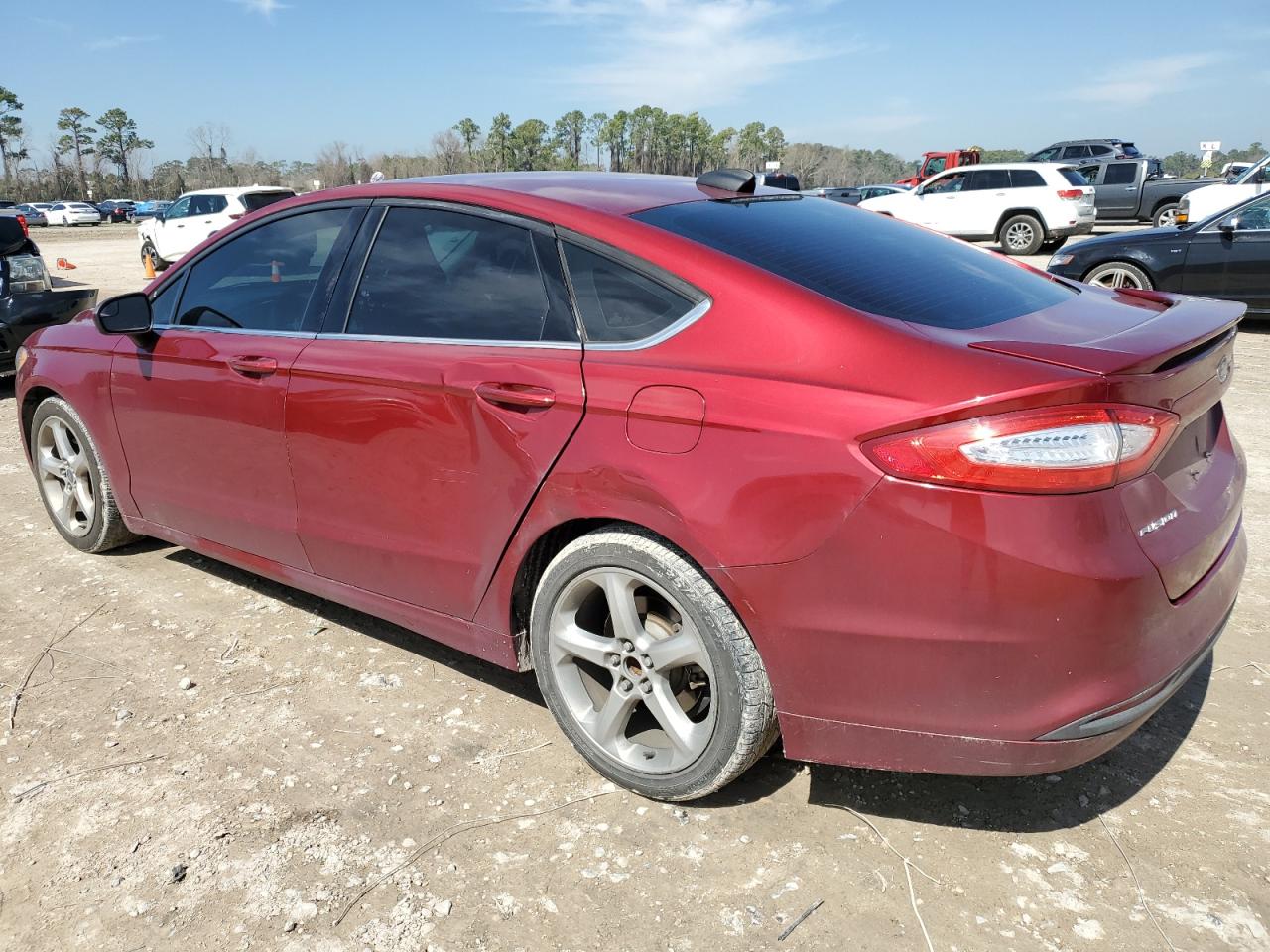 2016 Ford Fusion VIN 3FA6P0G76GR129448 Copart auction photo, side / rear end damage thumbnail 2