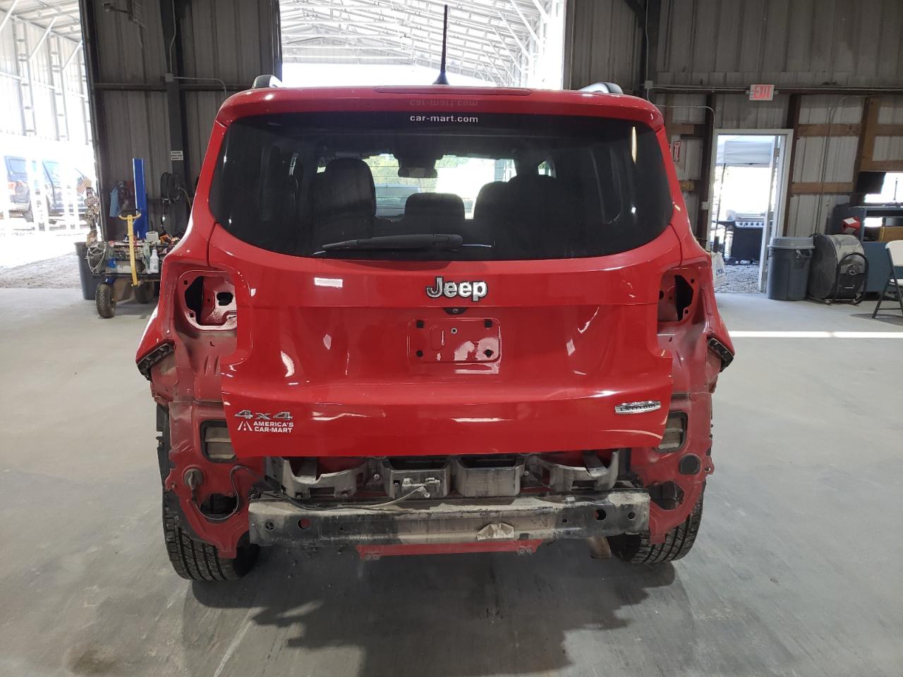 2017 Jeep Renegade VIN ZACCJBBB4HPG44403 Copart auction photo, side / rear end damage thumbnail 6