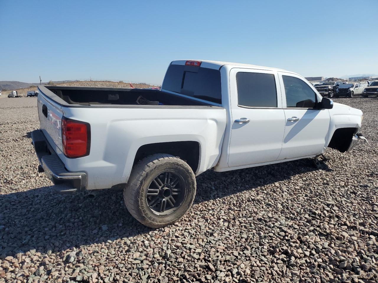 2014 Chevrolet Silverado VIN 3GCUKSEC0EG504741 Copart auction photo, front end / side damage thumbnail 3