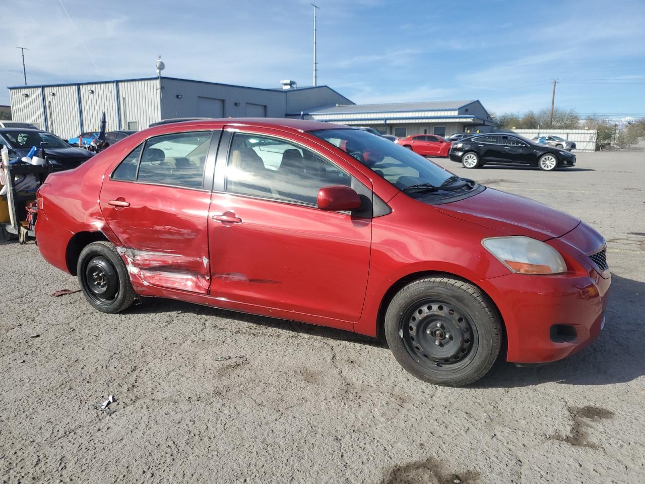 2010 Toyota Yaris VIN JTDBT4K34A1358714 Copart auction photo, side damage thumbnail 4