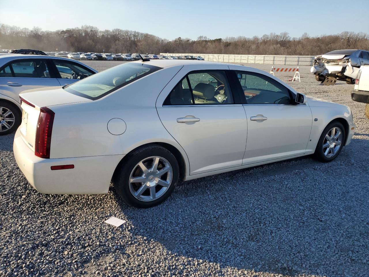 2007 Cadillac STS VIN 1G6DW677X70166495 Copart auction photo, side damage thumbnail 3