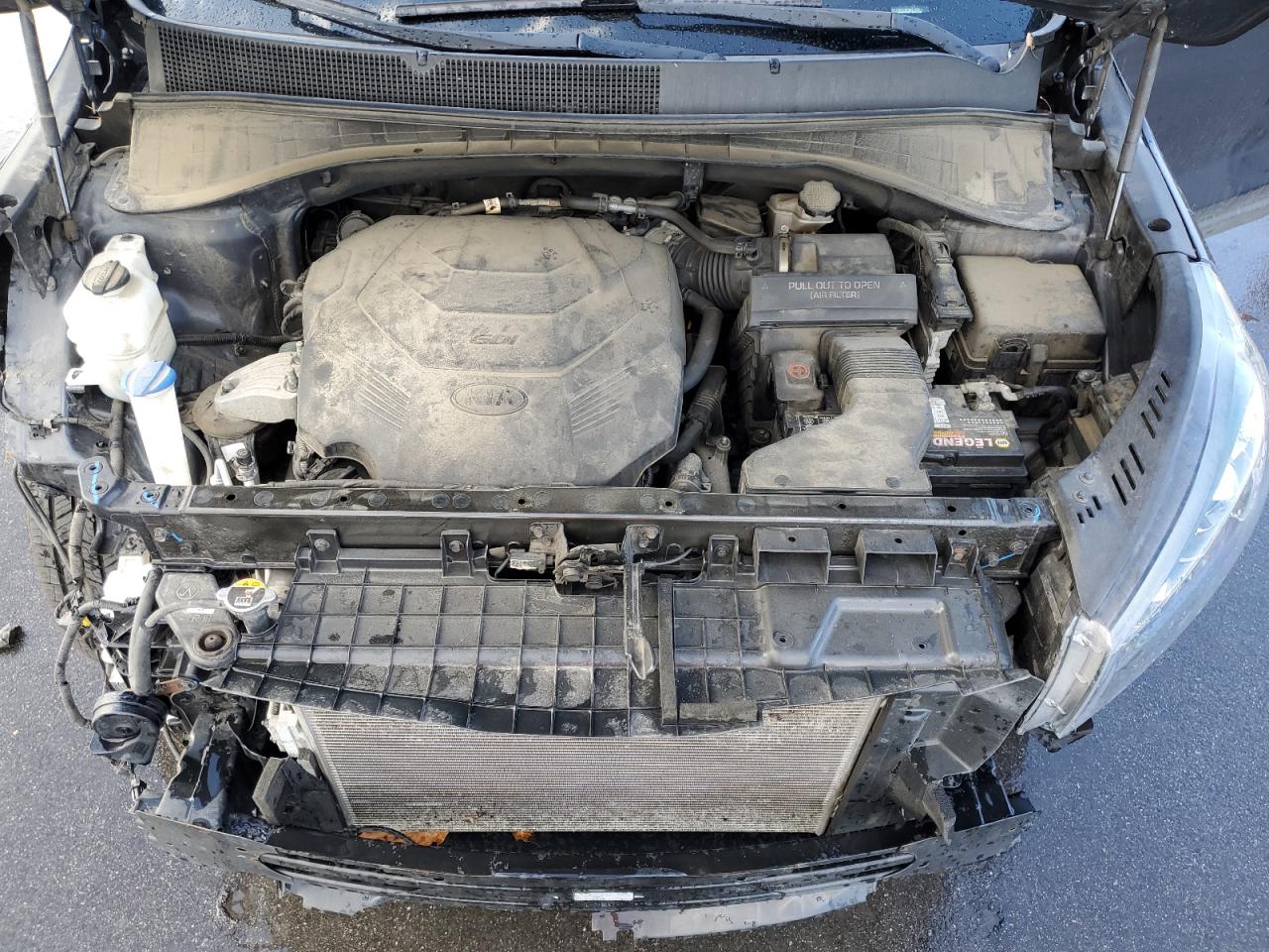 2019 KIA Sorento VIN 5XYPGDA56KG463186 Copart auction photo, front end / side damage thumbnail 14