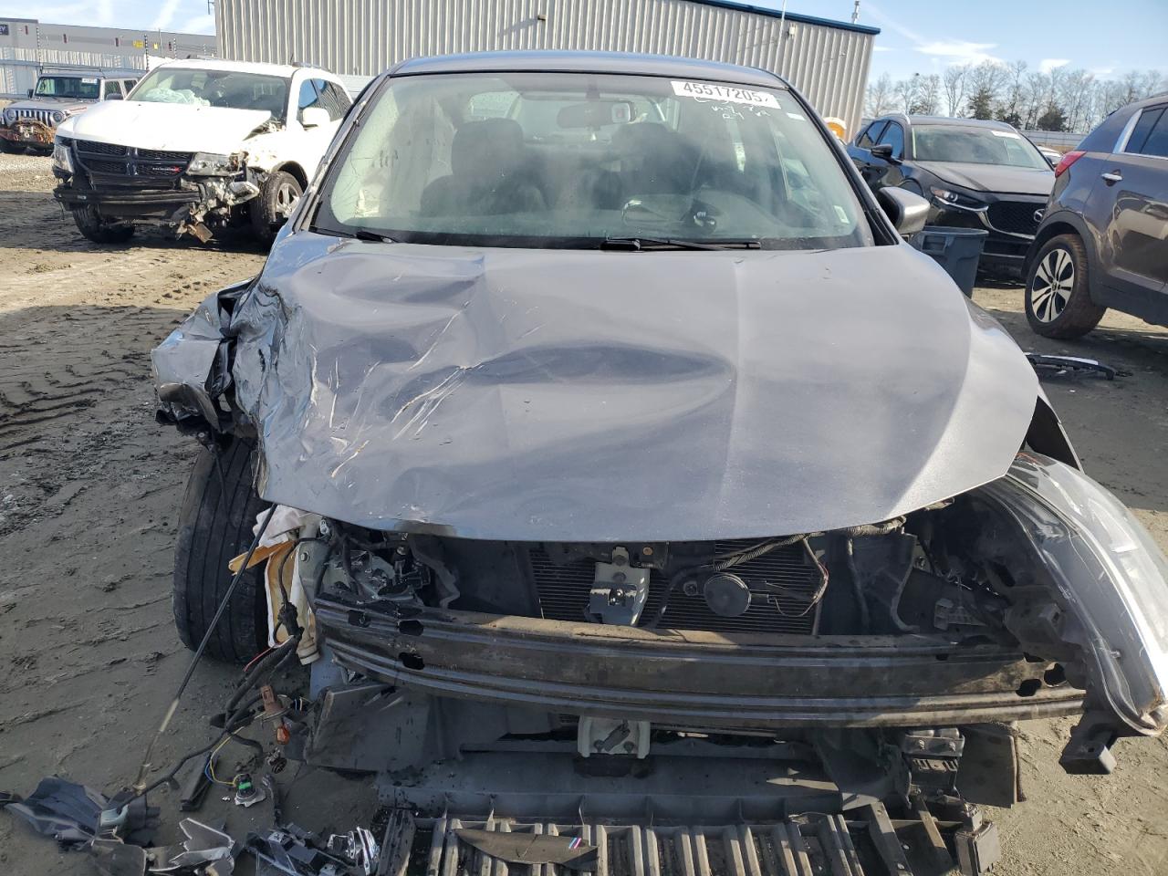 2019 Nissan Sentra VIN 3N1AB7AP0KY318490 Copart auction photo, front end / side damage thumbnail 5