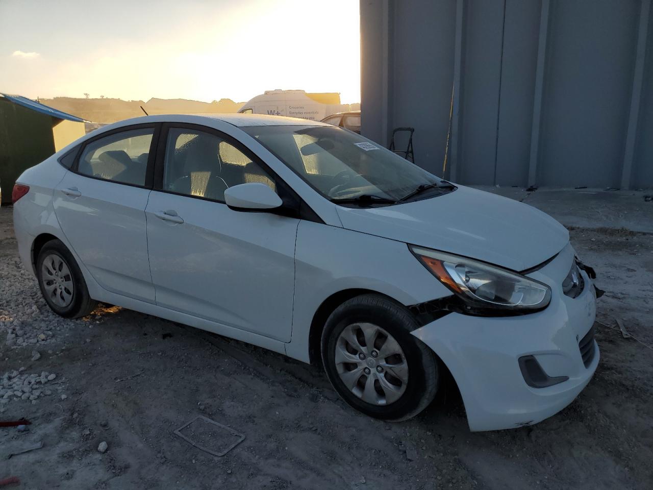 2017 Hyundai Accent VIN KMHCT4AEXHU363251 Copart auction photo, front end / minor dent/scratches damage thumbnail 4