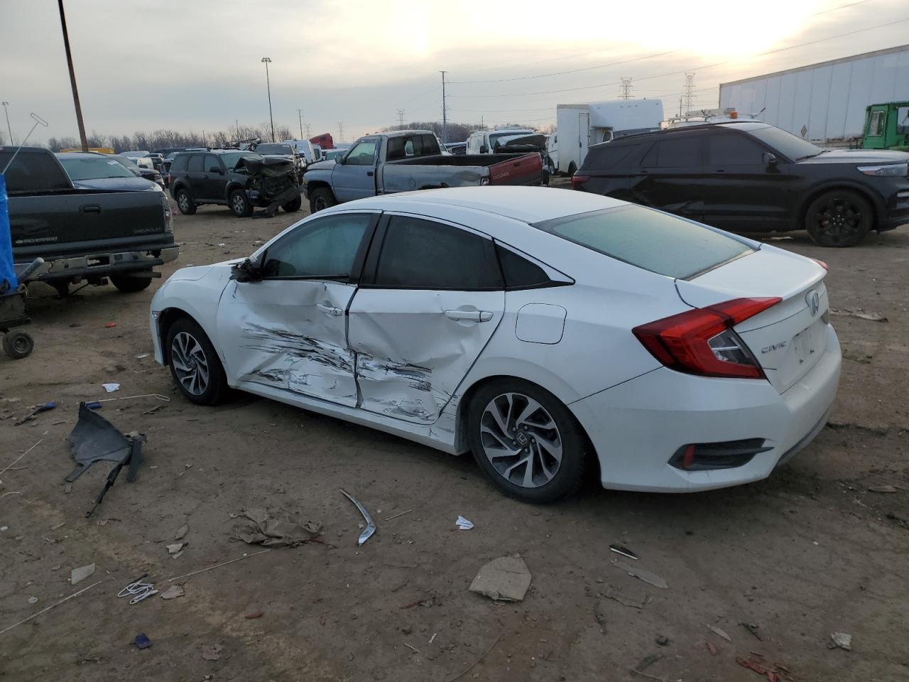 2016 Honda Civic VIN 19XFC2F70GE227420 Copart auction photo, all over damage thumbnail 2