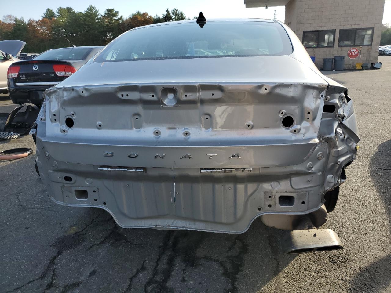 2020 Hyundai Sonata VIN 5NPEJ4J2XLH018961 Copart auction photo, front end / stripped damage thumbnail 6
