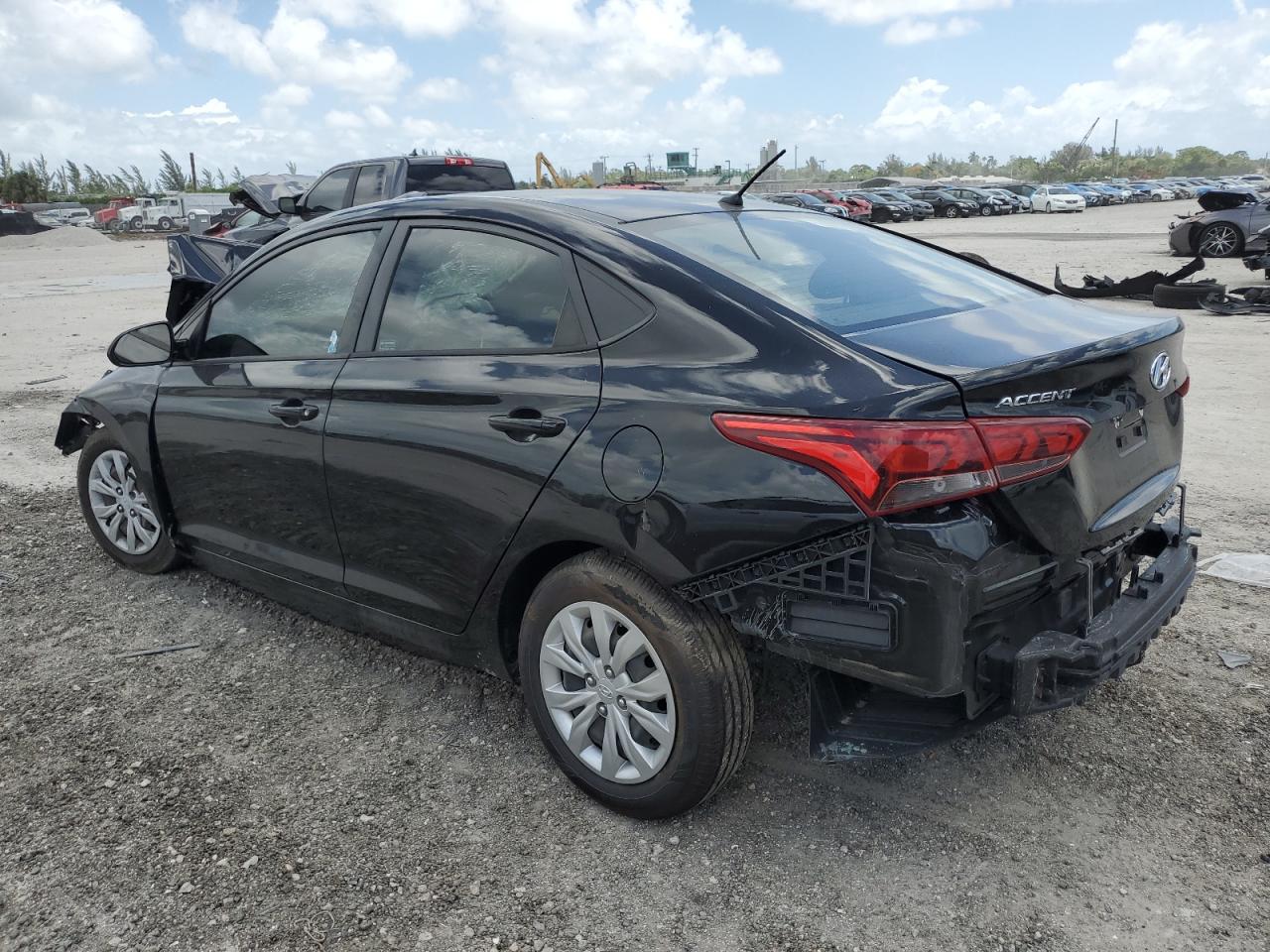 2019 Hyundai Accent VIN 3KPC24A33KE064602 Copart auction photo, front end / rear end damage thumbnail 2