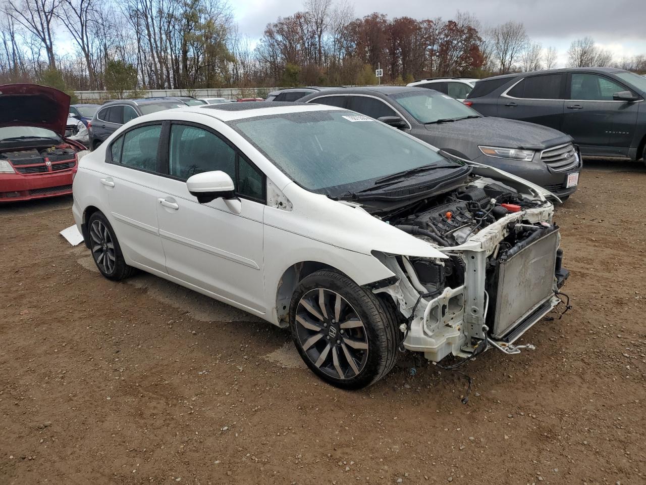 2015 Honda Civic VIN 19XFB2F95FE034277 Copart auction photo, front end damage thumbnail 4