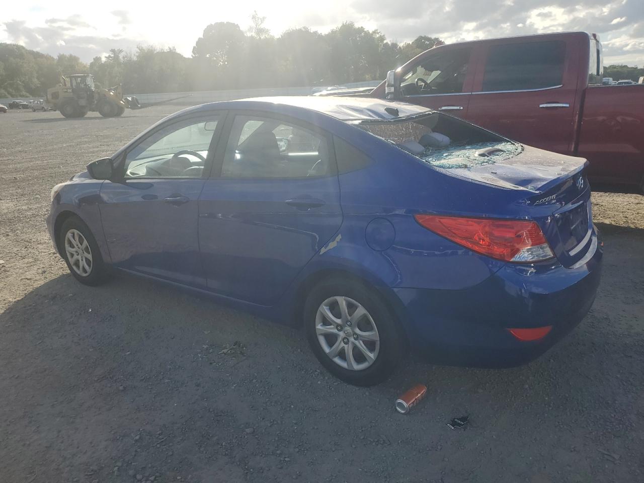 2013 Hyundai Accent VIN KMHCT4AE9DU387969 Copart auction photo, top/roof / minor dent/scratches damage thumbnail 2