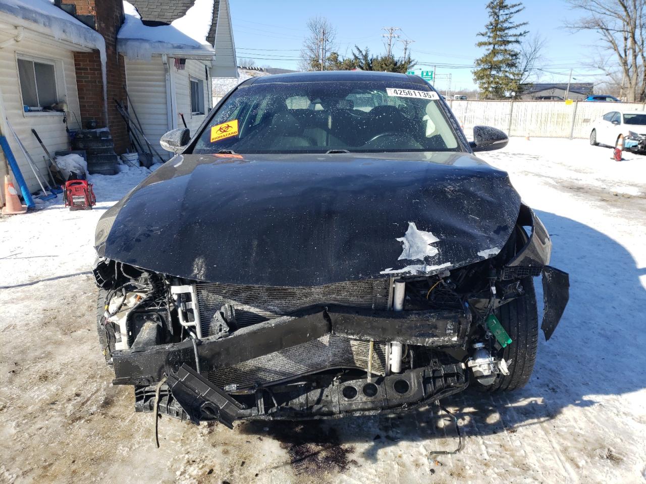 2020 KIA Optima VIN 5XXGT4L32LG420705 Copart auction photo, front end / side damage thumbnail 5