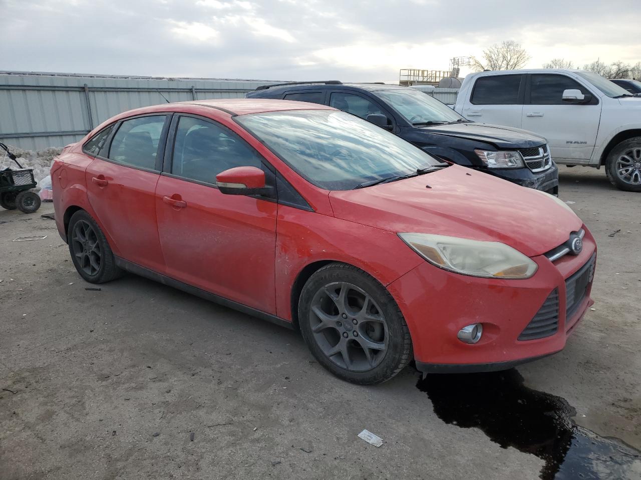 2014 Ford Focus VIN 1FADP3F22EL151246 Copart auction photo, side damage thumbnail 4
