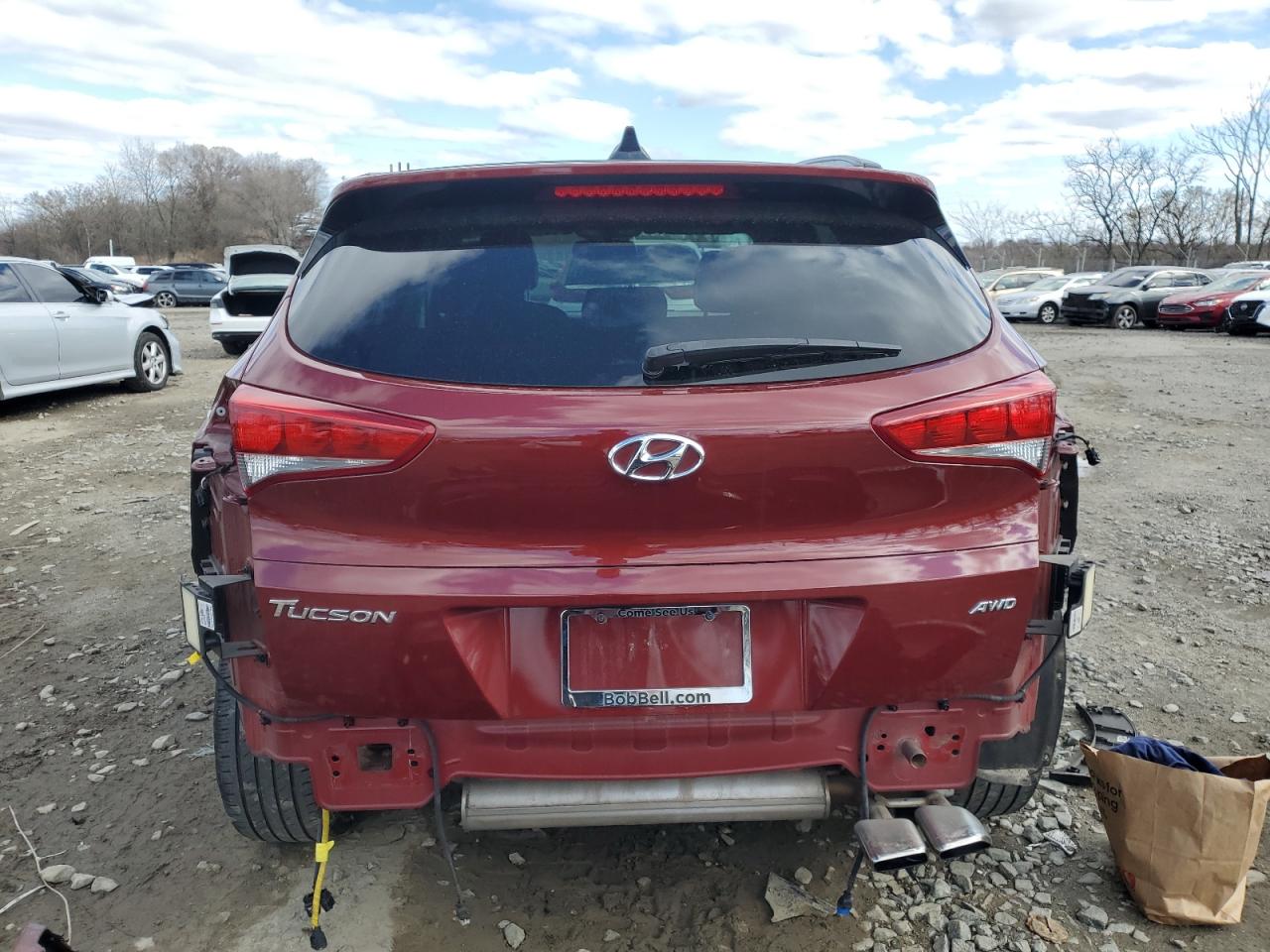 2018 Hyundai Tucson VIN KM8J3CA26JU782436 Copart auction photo, front end / stripped damage thumbnail 6