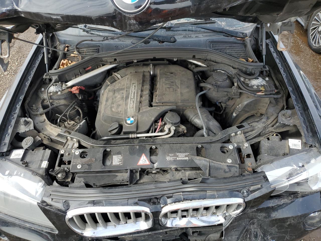 2012 BMW X3 VIN 5UXWX7C53CL975504 Copart auction photo, front end / minor dent/scratches damage thumbnail 11