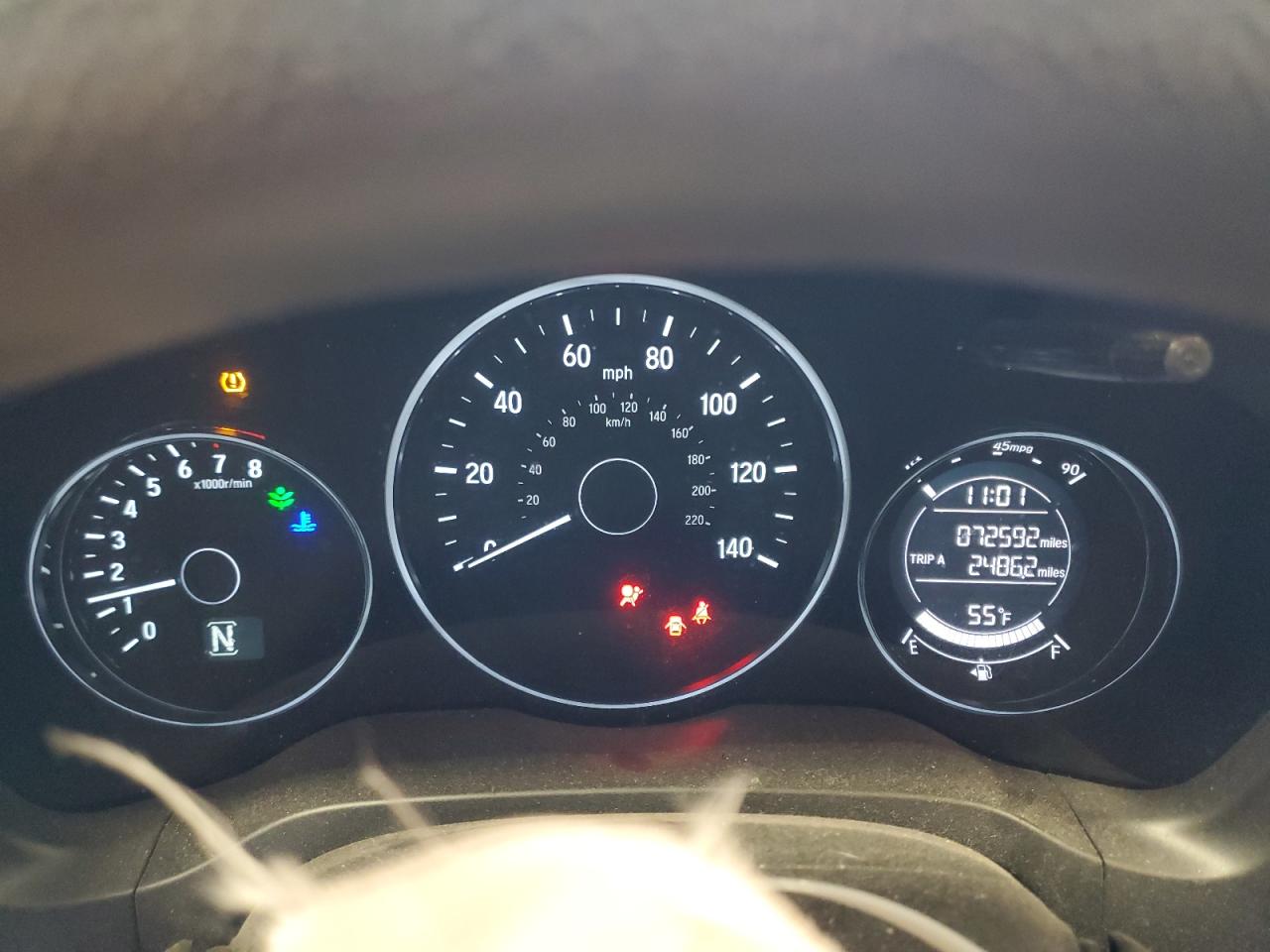 2017 Honda HR-V VIN 3CZRU6H5XHM719631 Copart auction photo, front end damage thumbnail 9