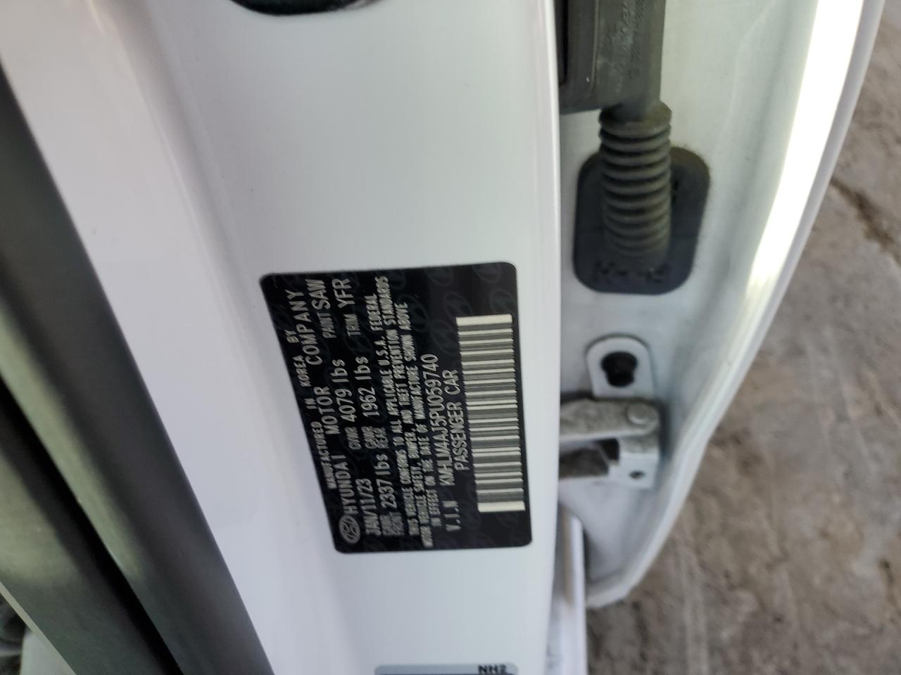 2023 Hyundai Elantra VIN KMHLM4AJ5PU059740 Copart auction photo, rear end damage thumbnail 12