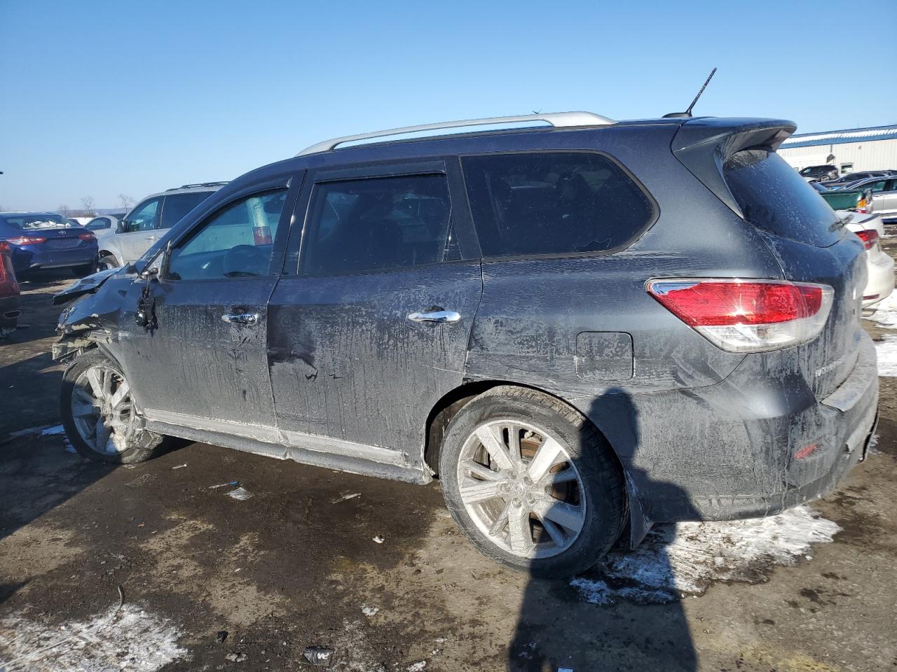 2014 Nissan Pathfinder VIN 5N1AR2MM9EC613089 Copart auction photo, front end / mechanical damage thumbnail 2