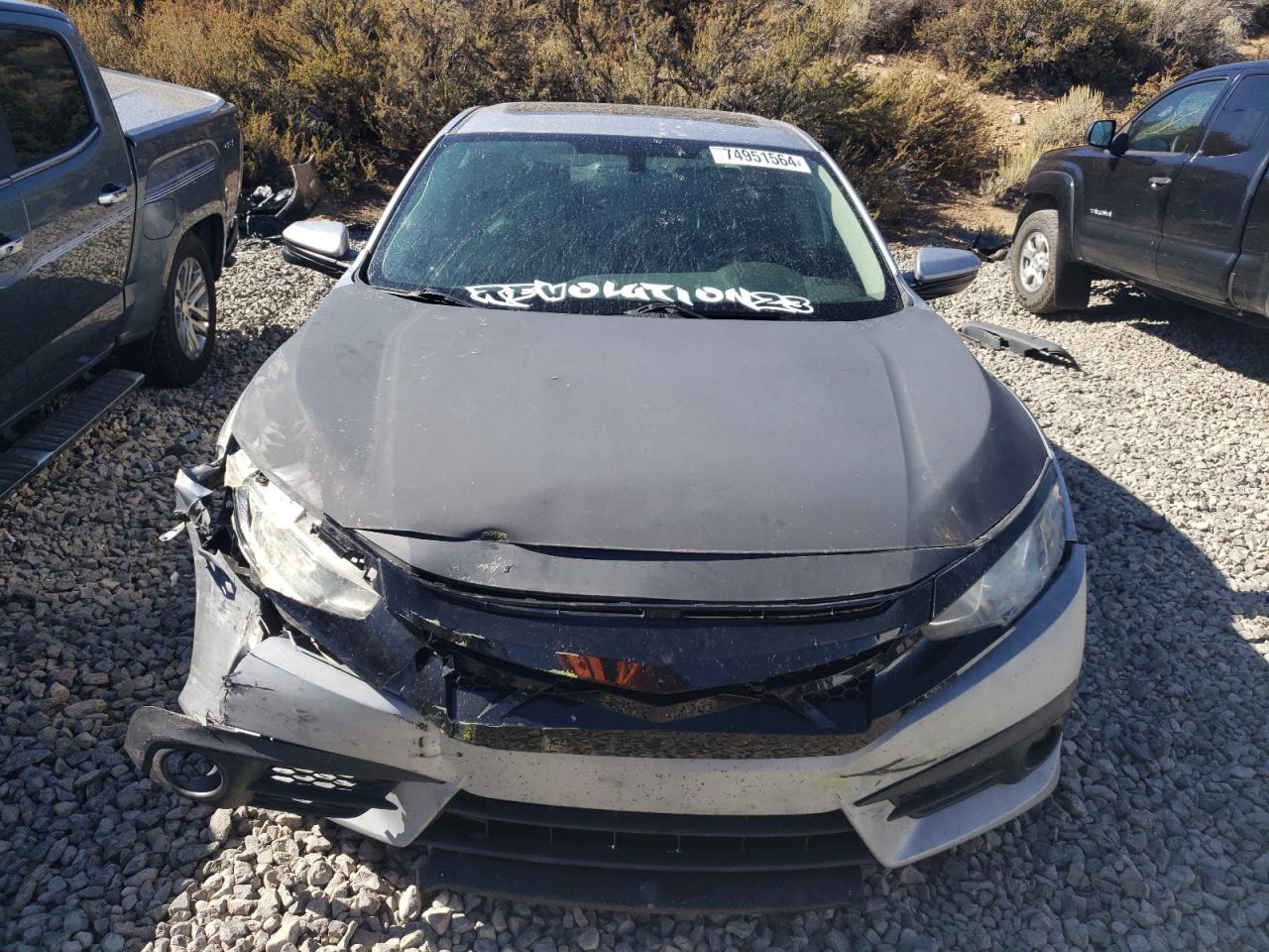 2016 Honda Civic VIN 19XFC1F76GE013901 Copart auction photo, front end damage thumbnail 5