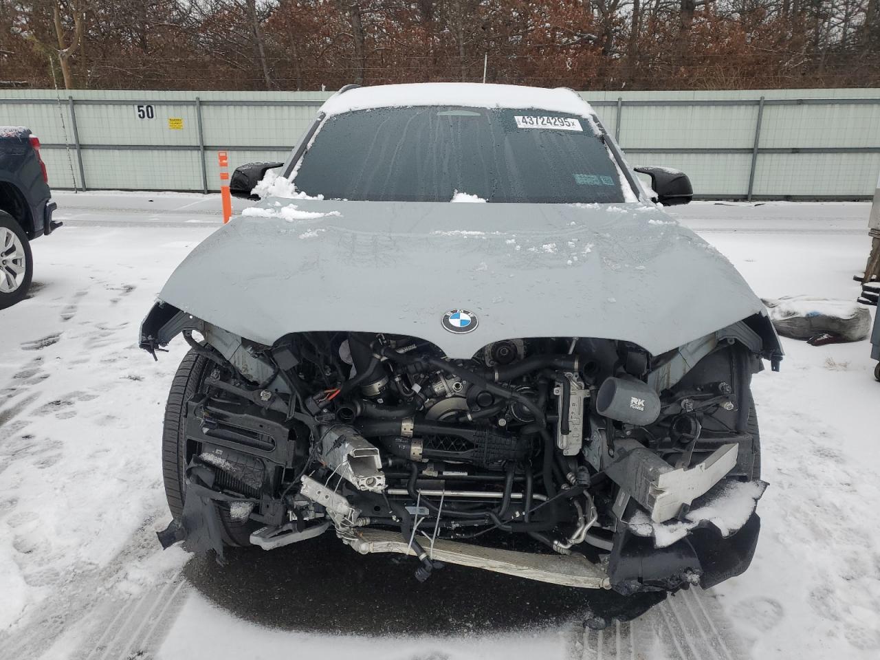 2022 BMW X3 M VIN 5YM13EC02N9L76701 Copart auction photo, front end / minor dent/scratches damage thumbnail 5