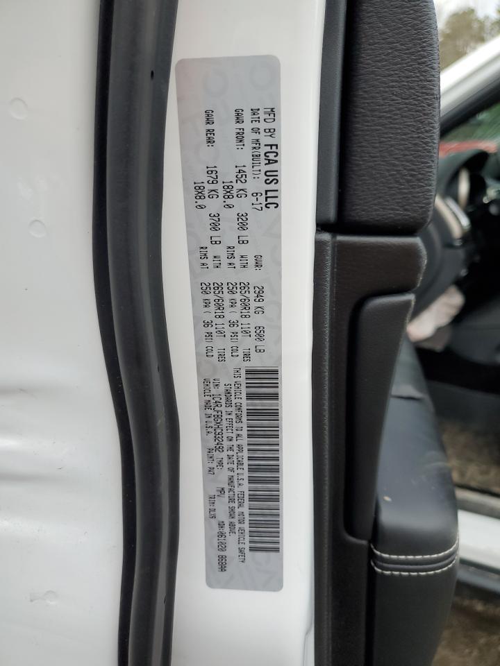2017 Jeep Grand Cherokee VIN 1C4RJFBGXHC932492 Copart auction photo, front end / side damage thumbnail 15