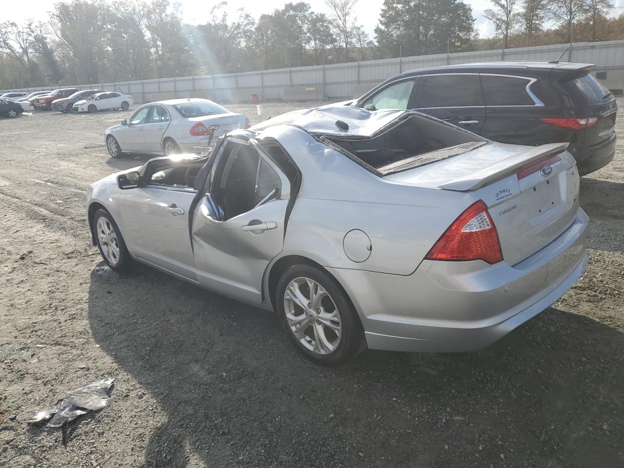 2012 Ford Fusion VIN 3FAHP0HA4CR194280 Copart auction photo, top/roof / all over damage thumbnail 2