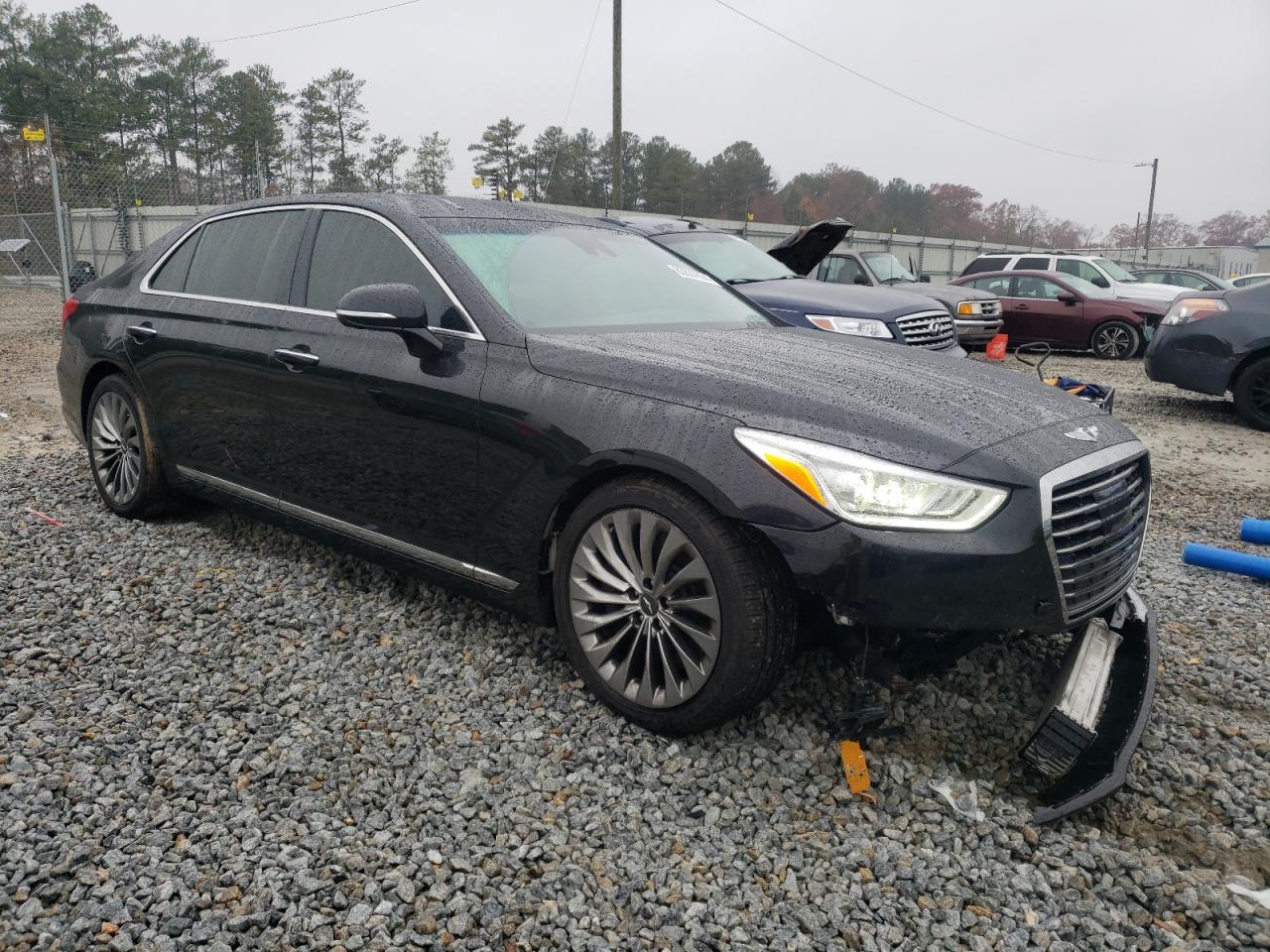 2018 Genesis G90 VIN KMHG34JA2JU041580 Copart auction photo, front end damage thumbnail 4