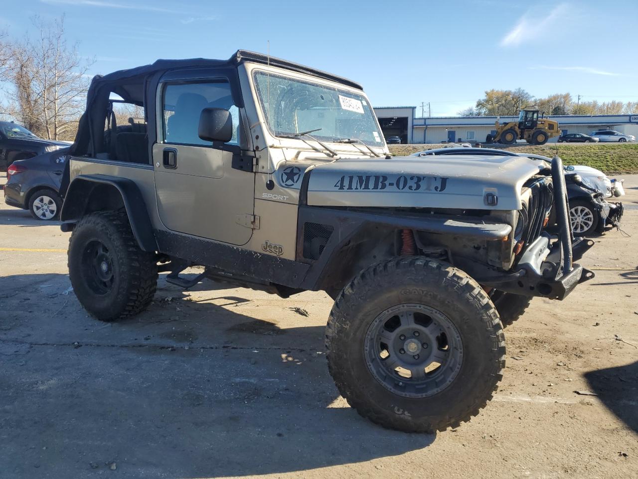 2003 Jeep Wrangler VIN 1J4FA49S63P312316 Copart auction photo, front end / mechanical damage thumbnail 4