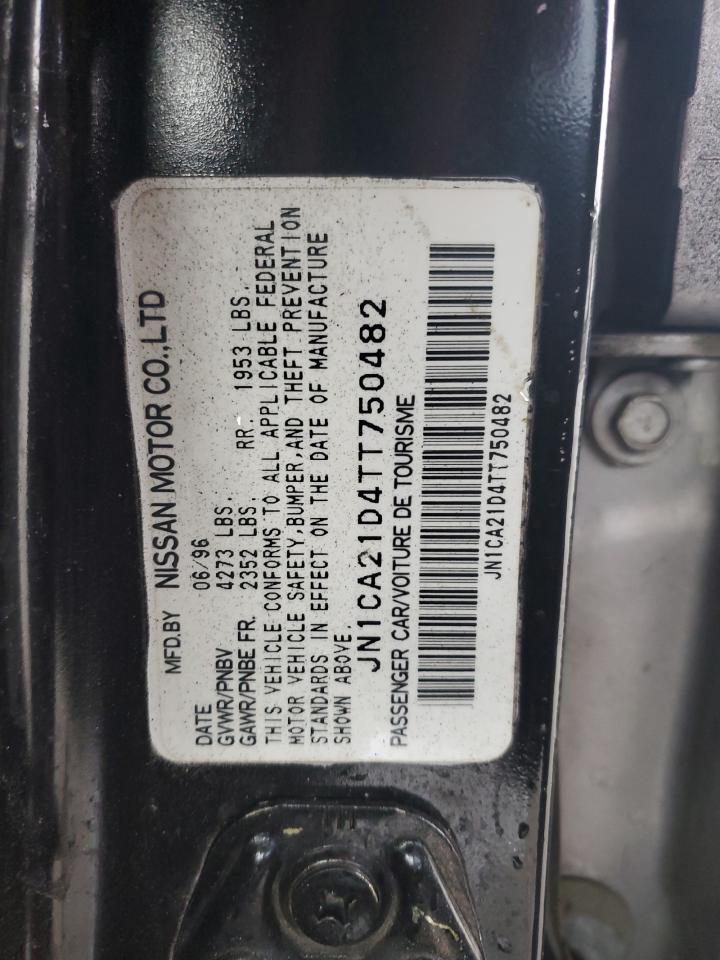 1996 Nissan Maxima VIN JN1CA21D4TT750482 Copart auction photo, front end / minor dent/scratches damage thumbnail 14