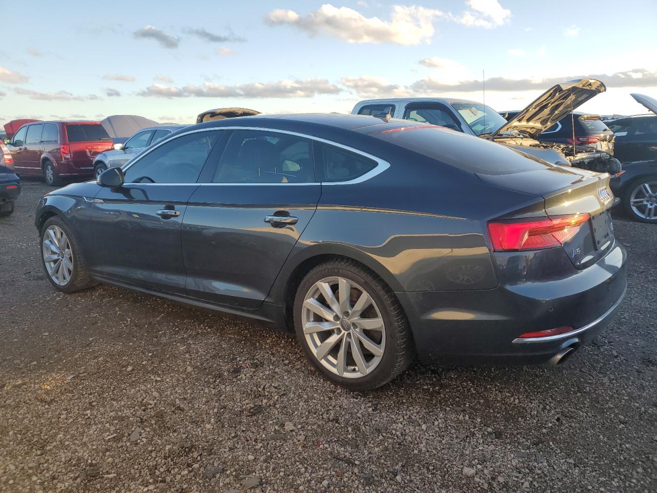 2018 Audi A5 VIN WAUBNCF57JA007454 Copart auction photo, front end / minor dent/scratches damage thumbnail 2