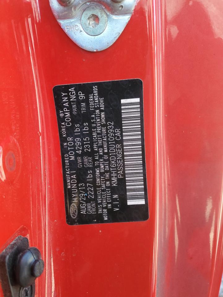 2013 Hyundai Genesis VIN KMHHT6KD1DU109932 Copart auction photo, side / rear end damage thumbnail 14