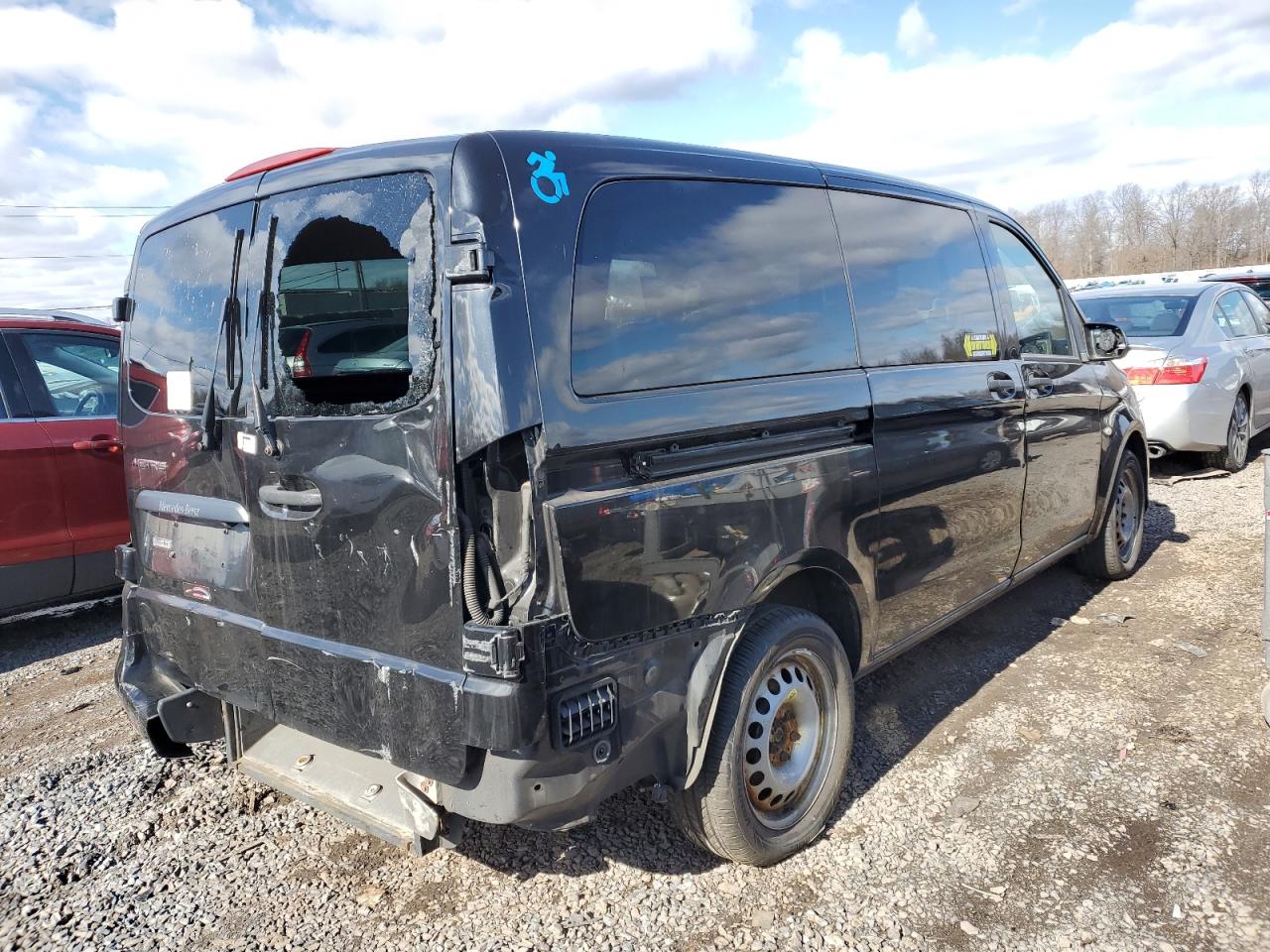 2018 Mercedes-Benz Metris VIN WD4PG2EE7J3391762 Copart auction photo, side / rear end damage thumbnail 3