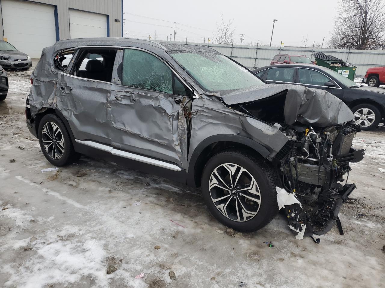 2019 Hyundai Santa Fe VIN 5NMS5CAA3KH074888 Copart auction photo, all over damage thumbnail 4