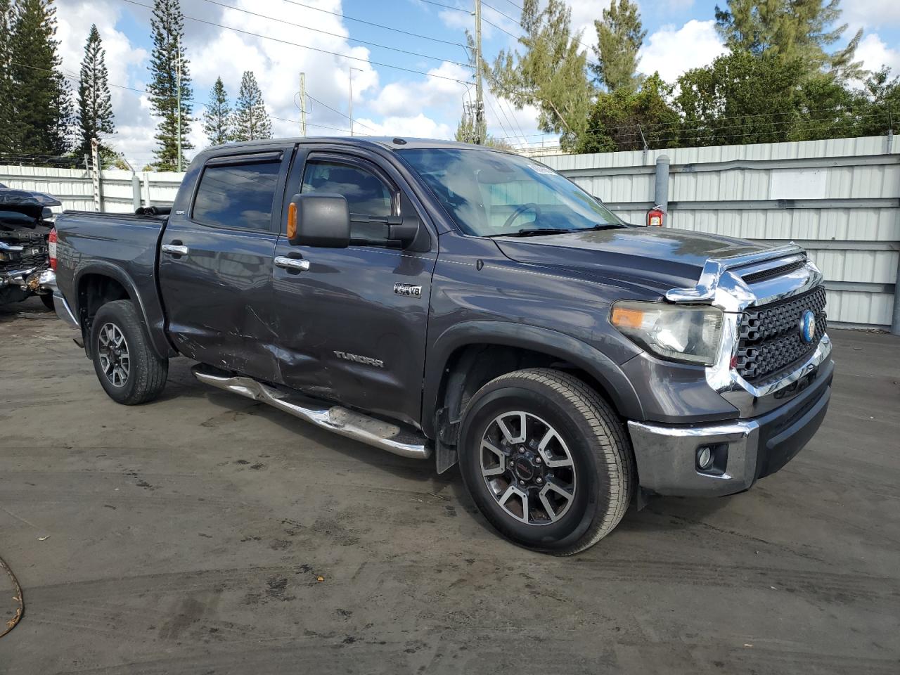 2019 Toyota Tundra VIN 5TFEY5F18KX247577 Copart auction photo, side damage thumbnail 4