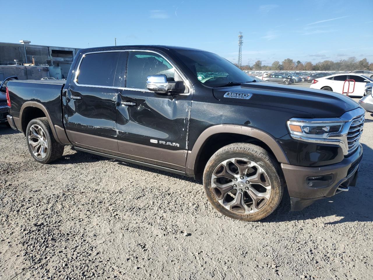 2020 RAM 1500 VIN 1C6SRFKT7LN136908 Copart auction photo, side damage thumbnail 4