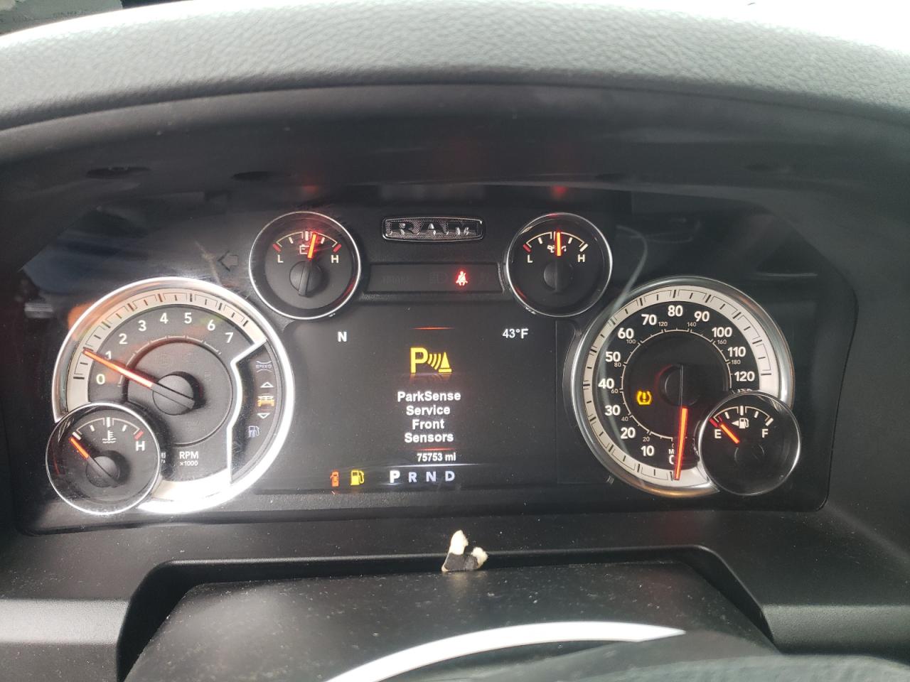 2019 RAM 1500 VIN 1C6RR6LT1KS563496 Copart auction photo, front end damage thumbnail 9