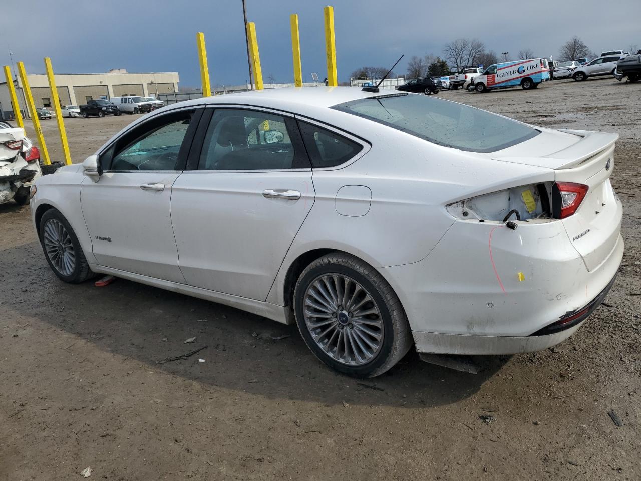 2014 Ford Fusion VIN 3FA6P0RUXER189801 Copart auction photo, rear end / minor dent/scratches damage thumbnail 2