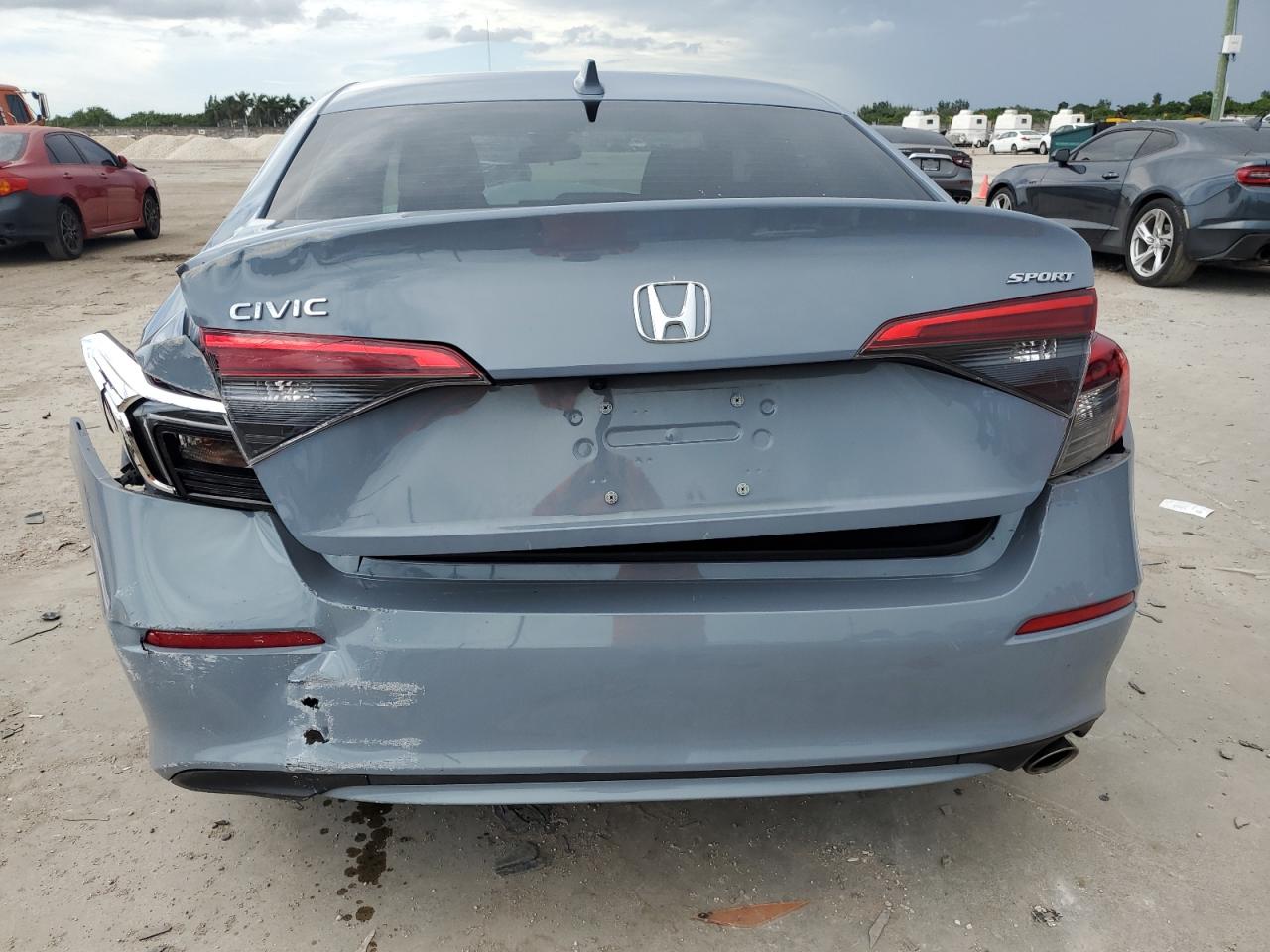 2022 Honda Civic VIN 2HGFE2F57NH561584 Copart auction photo, frame damage / rear end damage thumbnail 6