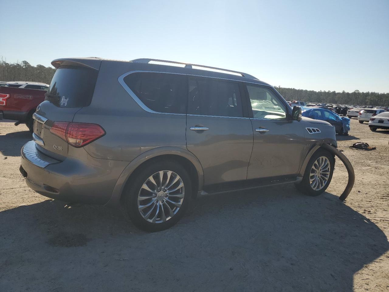 2017 Infiniti QX80 VIN JN8AZ2NF4H9641442 Copart auction photo, front end damage thumbnail 3