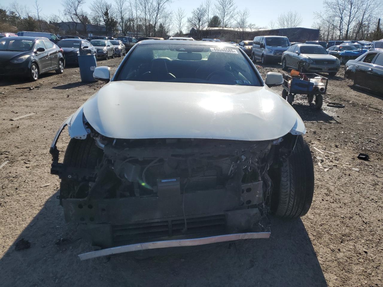 2018 Infiniti Q60 VIN JN1FV7EL7JM630411 Copart auction photo, front end / side damage thumbnail 5