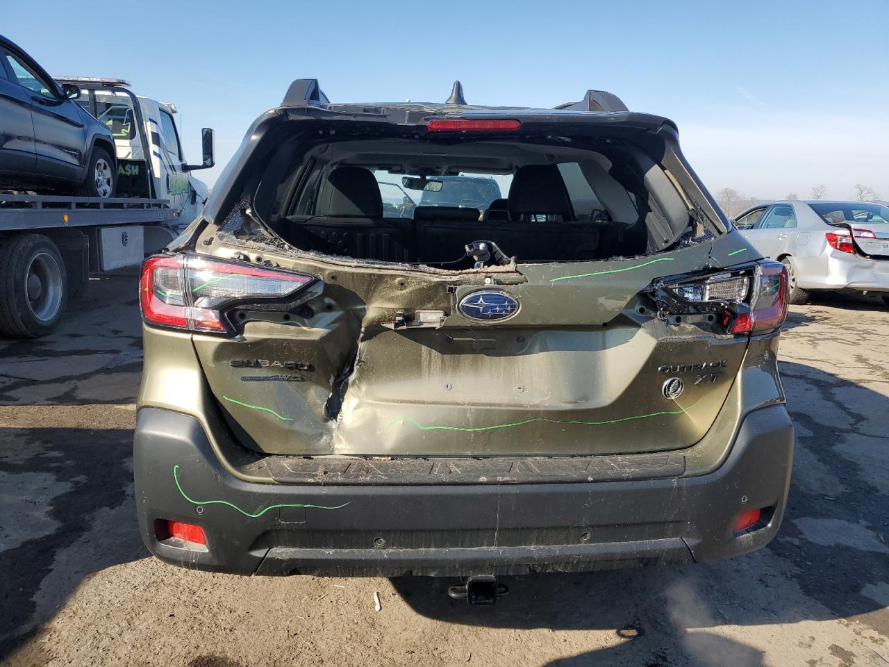 2024 Subaru Outback VIN 4S4BTGLD2R3237863 Copart auction photo, rear end / top/roof damage thumbnail 6