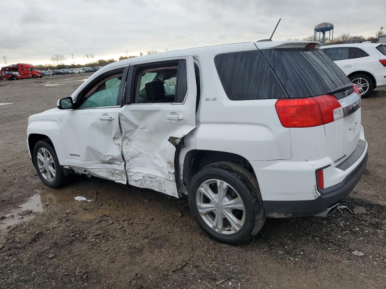 2017 GMC Terrain VIN 2GKALMEK8H6349458 Copart auction photo, front end / side damage thumbnail 2