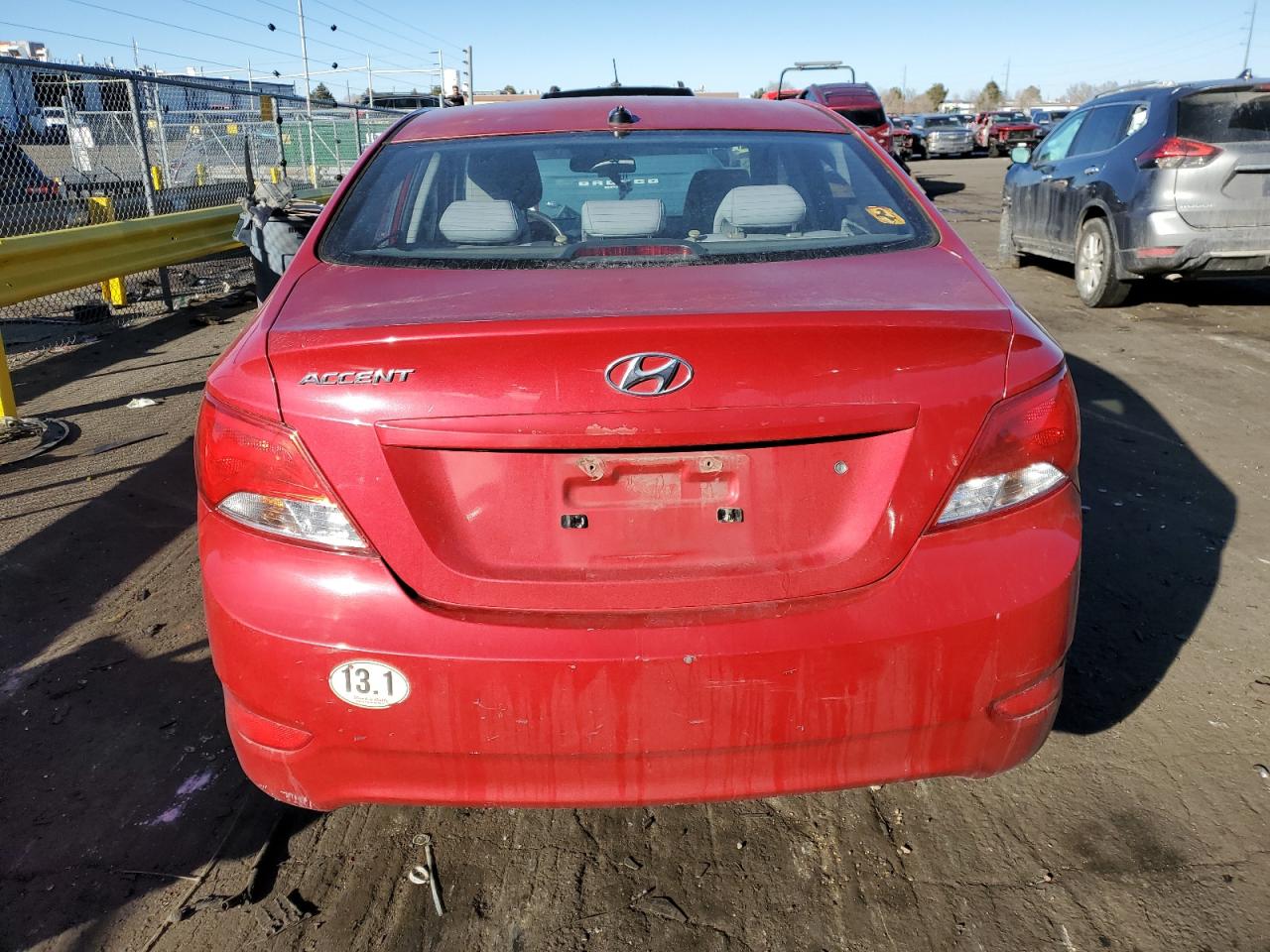 2016 Hyundai Accent VIN KMHCT4AE7GU124500 Copart auction photo, all over damage thumbnail 6