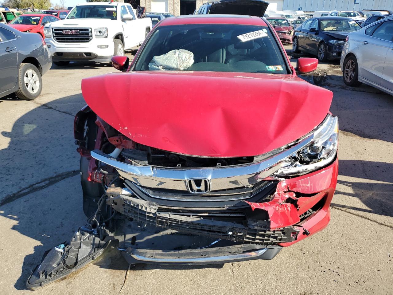 2017 Honda Accord VIN 1HGCR2F16HA040573 Copart auction photo, front end damage thumbnail 5