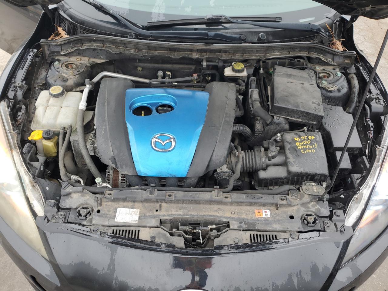 2012 Mazda 3 VIN JM1BL1W7XC1690641 Copart auction photo, front end / side damage thumbnail 11