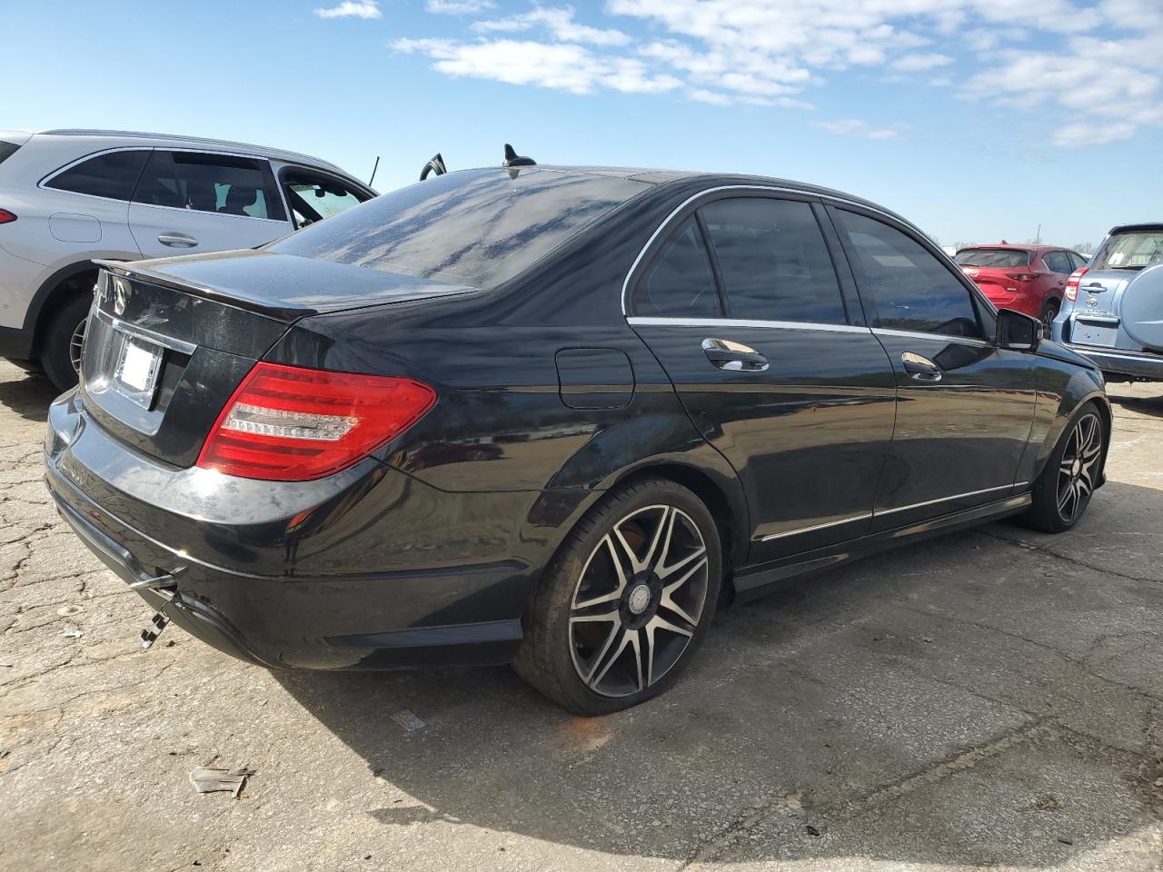 2013 Mercedes-Benz C-klasse VIN WDDGF4HB9DR268563 Copart auction photo, mechanical / rear end damage thumbnail 3