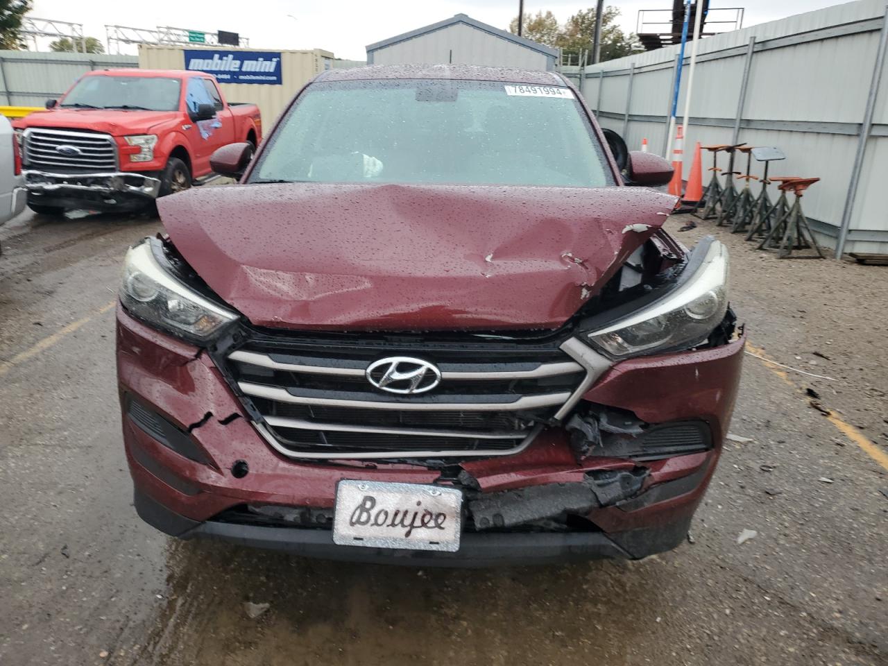 2016 Hyundai Tucson VIN KM8J23A41GU241159 Copart auction photo, front end / minor dent/scratches damage thumbnail 5