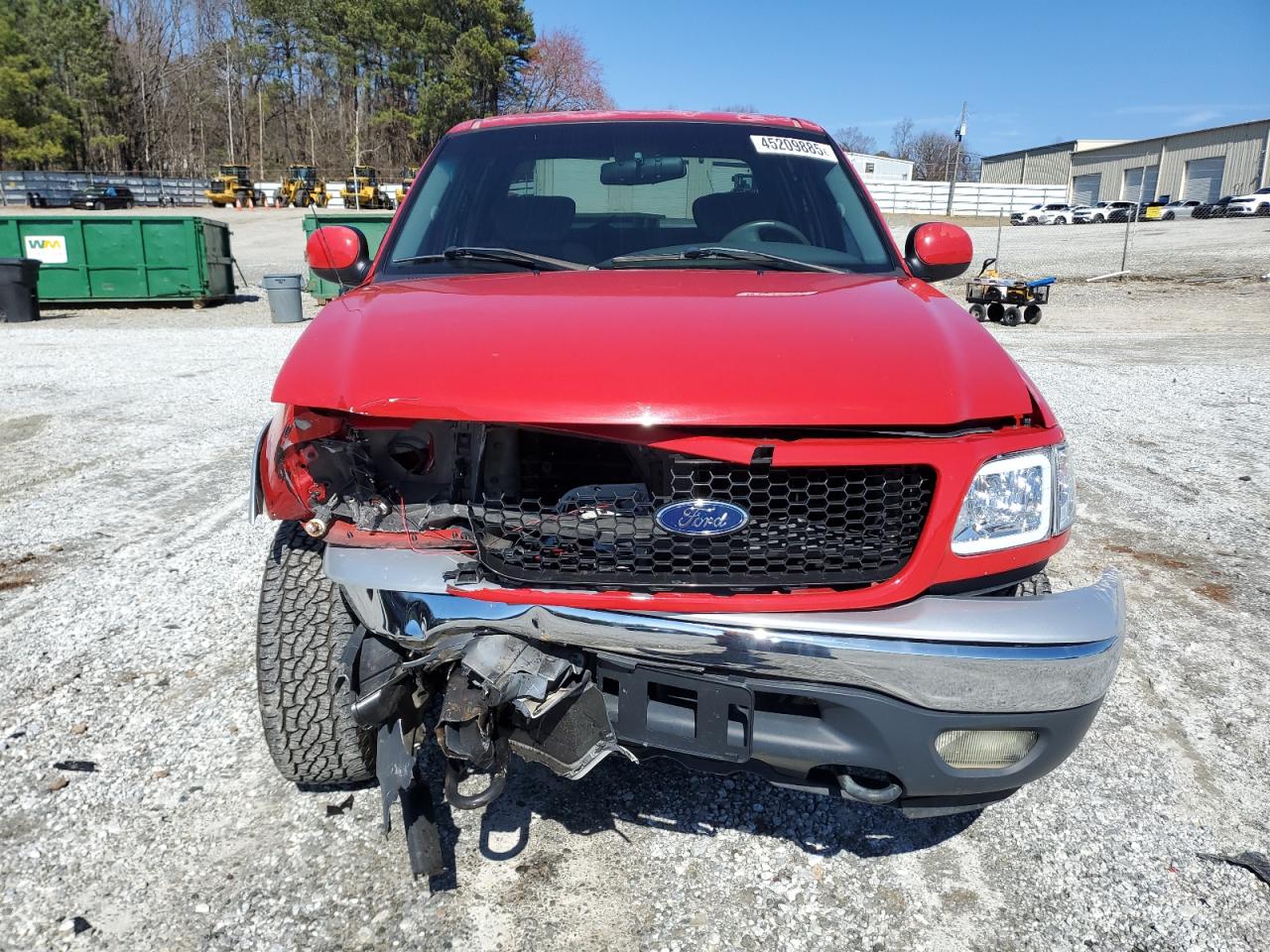 2002 Ford F-150 VIN 1FTRW08L12KB89303 Copart auction photo, front end damage thumbnail 5
